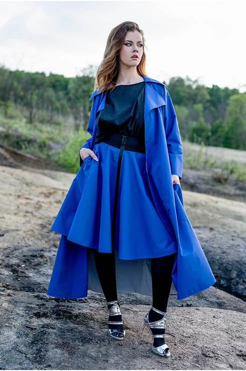 Vékony softshell körszoknya (királykék)